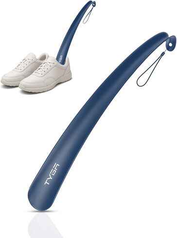 TYGA Shoe Horn Long Handled 43cm Long Shoe Horn-Plastic Shoehorn for Men, Women with Comfort Grip Long Shoe Horns-Flexible Extra Long Shoe Horn for Elderly, Vibrant Blue, Pack of 1 in Saudi Arabia