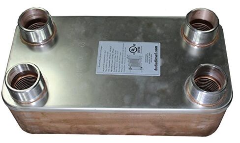 Duda Energy HX63040: F200 B3-63A 40 Plate Heat Exchanger, 2" Female NPT in Saudi Arabia