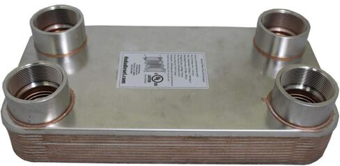 Duda Energy HX63020: F200 B3-63A 20 Plate Heat Exchanger 2" Female NPT, Degrees_Celsius, to Volts, Amps, ( in Saudi Arabia