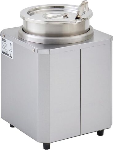 Kratos 3.5 Quart Electric Countertop Food Warmer with Inset Pot, Lid, and Ladle, Stainless Steel Warmer for Chili, Nacho Cheese, and More, 120V, 200W (29M-052) in Kuwait