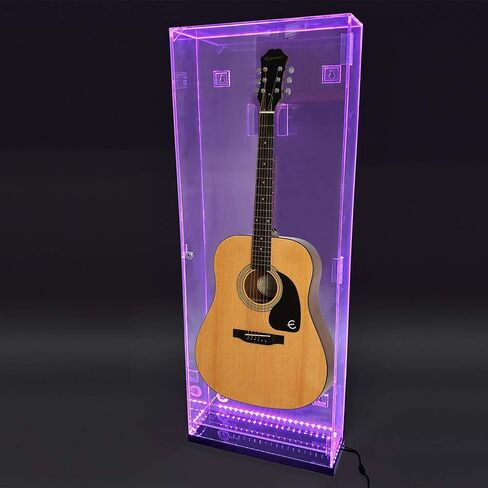 OnDisplay Deluxe Acrylic Wall Mounted/Tabletop UV-Protected Acoustic Guitar Display Case w/Lights in Saudi Arabia