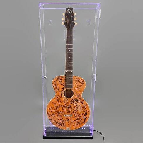 OnDisplay Deluxe Acrylic Wall Mounted/Tabletop UV-Protected Acoustic Guitar Display Case w/Lights in Saudi Arabia
