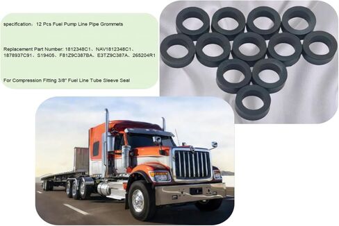 Replacement 1812348C1 Pump Line Pipe Grommets 3/8" Fits Navistar International DT466 DT466E i530E S19405 1994-2008 （12 Pack) in Kuwait