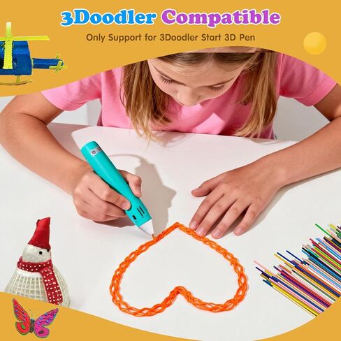 عبوات خيوط PCL ثلاثية الأبعاد مطورة بطول 20 سم، إعادة تحميل أقل، 32 لونًا 160 قطعة، آمنة لدرجة الحرارة المنخفضة، متوافقة فقط مع قلم 3Doodler Start + قلم ثلاثي الأبعاد للرسم والمشروعات الفنية التي تصنعها بنفسك in Kuwait