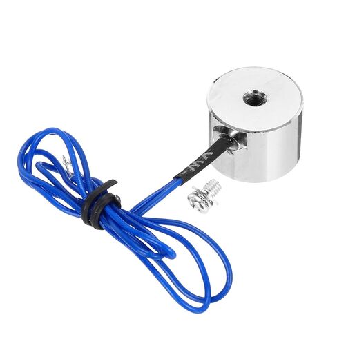 uxcell Solenoid Electromagnet DC 12V 2.5W 6.6LB/3Kg Round Electric Magnet Electric Lifting Magnet 20x15mm for Automation Equipment in Saudi Arabia