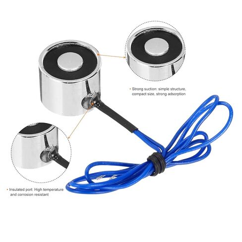 uxcell Solenoid Electromagnet DC 12V 2.5W 6.6LB/3Kg Round Electric Magnet Electric Lifting Magnet 20x15mm for Automation Equipment in Saudi Arabia