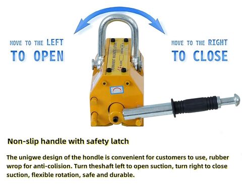 رافع مغناطيسي، مغناطيس رفع دائم عالي التحمل - سعة سحب 1320 رطل/600 كجم - للرافعة، والكتل، ورافعة المتجر، والاستخدام الصناعي الثقيل in Kuwait