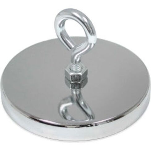 مغناطيس معلق من السيراميك من Master Magnetics RB80EB مع مسمار ذو عين مرفقة بوزن 95 رطلاً. سحب طلاء الكروم in Saudi Arabia