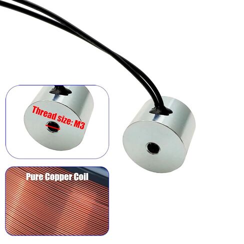 DC12V 2 كجم/4.41Lb مغناطيس الرفع الكهربائي المستدير الكهرومغناطيسي الملف اللولبي رفع عقد دائري شفط كأس المغناطيس الملف اللولبي 2015 in Kuwait