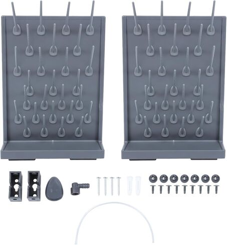 2pcs Black Pp Test Tube Drain Rack Laboratory Plastic Drying Rack with 27 Pegs for Glassware Draining and Tube Holding in Saudi Arabia