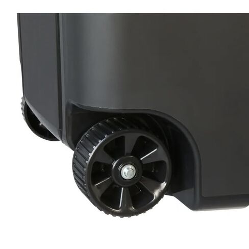 45 Gallon Wheeled Garbage Can, Attached Lid, Black in Saudi Arabia