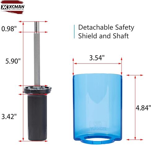 XCMAN 150mm Ski Roto Brush Kit Roto Brush Handle Axle with All 3 Brushes:Nylon, Horsehair,Brass in Saudi Arabia