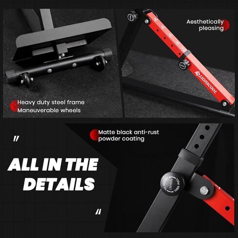 LIONSCOOL Heavy-Duty Adjustable Roman Chair - Back Extension Bench with Multiple Adjustment Functions- Hyperextension Bench Perfect for Home Gym (Black, 45°-180° Bench) in Kuwait