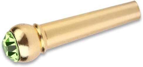 Guitar Bridge Pins, Brass Material with Crystal Glass Dot Decor 6Pcs Set for Folk Acoustic Guitar Players Musicians Repair Enthusiasts (Green) in Kuwait