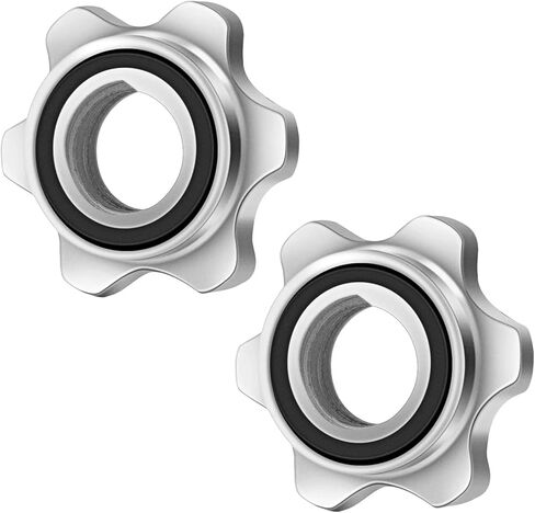 Lamoutor 2Pcs Anti-Slip Hex Nut Collar Screw for Barbell Dumbbell Weight Lifting in Kuwait