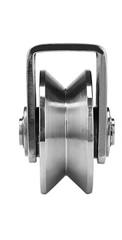 Track Wheel, Pulley Roller,Grooved Wheel,Track,1pcs 304 Stainless Steel U/V/H Groove,Caster(H Type 73 * 32mm) in Saudi Arabia