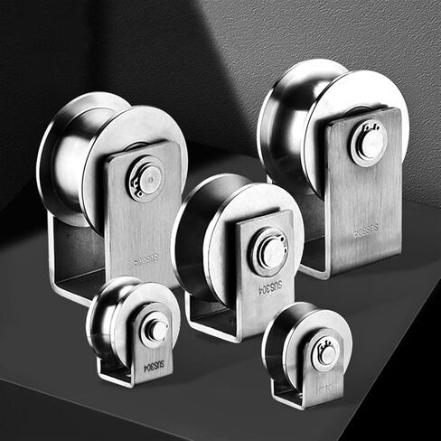 Track Wheel, Pulley Roller,Grooved Wheel,Track,1pcs 304 Stainless Steel U/V/H Groove,Caster(H Type 73 * 32mm) in Saudi Arabia
