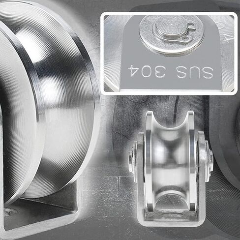 Track Wheel, Track Wheel,Grooved,1pcs Pulley Block V/U/H 304 Stainless Steel Roller Silent Heavy Duty(V 16mm) in Saudi Arabia
