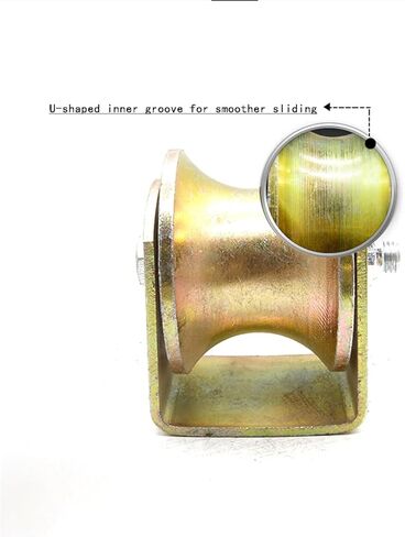 Track Wheel, 3 Inch U-Shaped Steel Pipe Track Wheel Wide Groove Load Pulley Large Arc Guide 1 Piece in Saudi Arabia