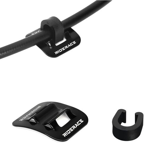 6-Pack Aluminum Bicycle Cable Holders | Adhesive Film & Plastic Clips | for Brake & Shift Cables | Universal for MTB/Road Bikes in Saudi Arabia