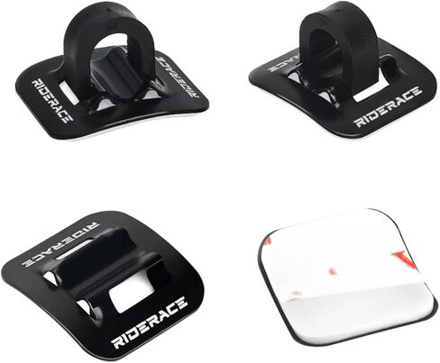 6-Pack Aluminum Bicycle Cable Holders | Adhesive Film & Plastic Clips | for Brake & Shift Cables | Universal for MTB/Road Bikes in Saudi Arabia