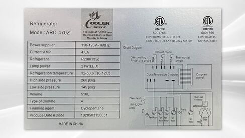 Refrigerated Bakery Display Cooler Case for Pastry Deli Uprighted 60" Wide Cooler Glass Display Curve Case Refrigerator-Commercial NSF UL ETL ARC-470Z in Kuwait