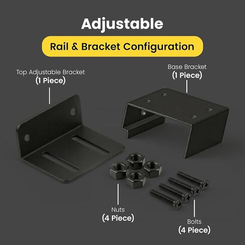 Brighticonic Universal A-Frame Sign Light Bracket - No-Drill LED Mounting Bracket, Adjustable Clamp - Secure Mount for Lightweight Sidewalk Signboards, Camera, Solar Sign Lights - Fits 1.75" Edges in Kuwait