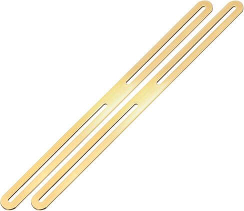 2-Pack Adjustable Flat Mending Plate Support with Single Slot, 14.17x0.94 Inch Straight Repair Fixing Bracket Connector for Wood Furniture/ Timber PC Case Holder [Black] in Kuwait