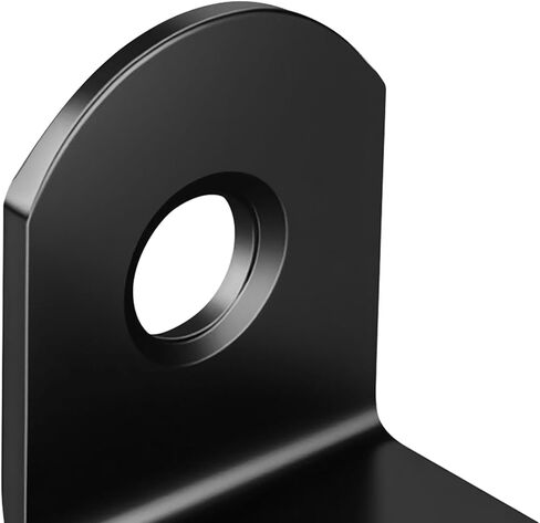 100 Pack Stainless Steel L Brackets, Heavy Duty Corner Brace Bracket, 90 Degree Right Angle Bracket for Wood Chair Bookshelf Cabinets Furniture, with Screws, Black(20mmx20mm) in Kuwait