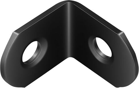 100 Pack Stainless Steel L Brackets, Heavy Duty Corner Brace Bracket, 90 Degree Right Angle Bracket for Wood Chair Bookshelf Cabinets Furniture, with Screws, Black(20mmx20mm) in Kuwait