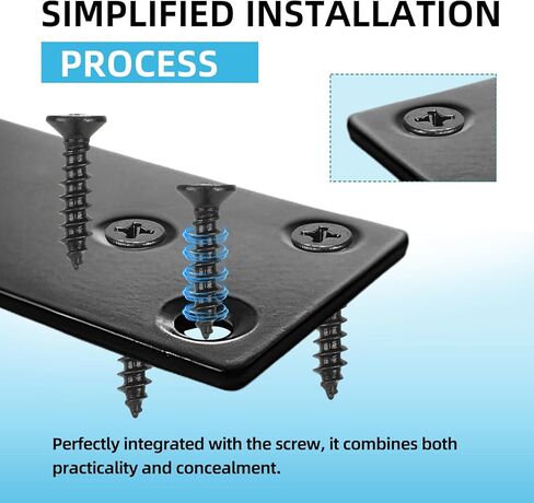 8Pcs Black Mending Plate - 3.15"x1.57", Stainless Steel Flat Metal Brackets Straight Metal Plate Wood Connector Brackets Fixing Brace Joining Plates for Furniture Shelves Fasteners in Kuwait