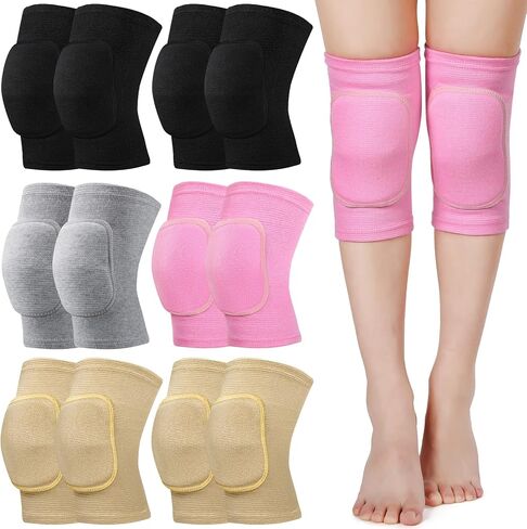 Eurzom 6 Pairs Dance Knee Pads Women Girls Protective Non Slip Knee Pads for Yoga Dance Cheerleading Dancer Pole Floor Volleyball in Saudi Arabia