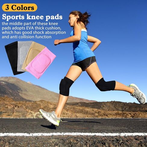 Eurzom 6 Pairs Dance Knee Pads Women Girls Protective Non Slip Knee Pads for Yoga Dance Cheerleading Dancer Pole Floor Volleyball in Saudi Arabia
