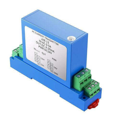 1 قطعة DC24V DIN محول التيار الارسال 0-1A 0-5A 0-10A الارسال الحالي 4-20mA 0-10V 0-5V RS485 AC الحالي الاستشعار JXK-21(0-5V خارج ، AC0-3A) in Kuwait