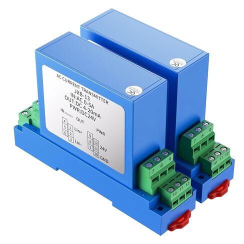 1 قطعة DC24V DIN محول التيار الارسال 0-1A 0-5A 0-10A الارسال الحالي 4-20mA 0-10V 0-5V RS485 AC الحالي الاستشعار JXK-21(0-5V خارج ، AC0-3A) in Kuwait