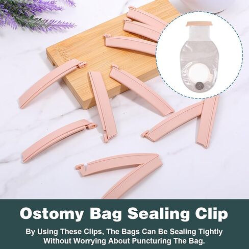Ileostomy Bags, 10 Pack Reusable Ostomy Sealing Bars, Universal Curved Closure Clamp for Colostomy Bags, Drainable Pouch Tail Clip, Leak Proof Colostomy Supplies in Kuwait