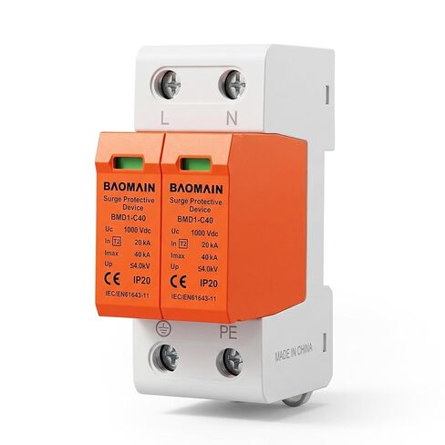 Baomain Surge Protection Breaker Device Arrester BMD1-C40 Arrester White 1P+N 20-40KA 420V in Saudi Arabia