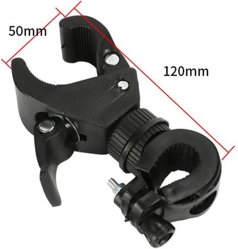 Bicycle Handlebar Flashlight Clip Holder Universal 360 Degree Rotating Bike LED Torch Mount Clamp Grip Bracket in Saudi Arabia