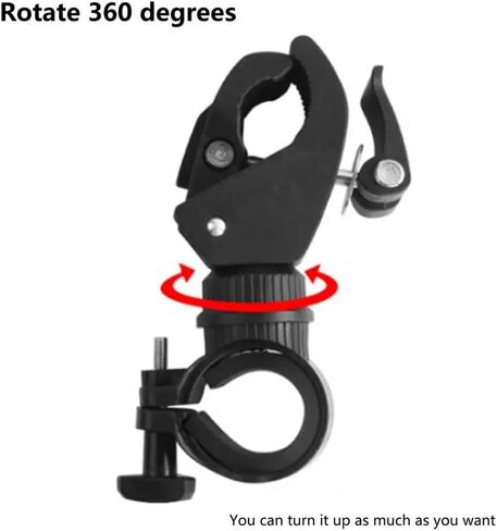 Bicycle Handlebar Flashlight Clip Holder Universal 360 Degree Rotating Bike LED Torch Mount Clamp Grip Bracket in Saudi Arabia