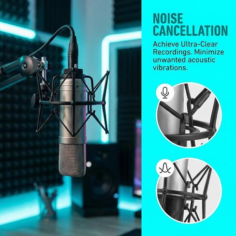 Garneck 10 Pack Microphone Shock Mount Rubber Bands – High Elasticity Replacement Belts Compatible with Most Mic Holders – Universal Vibration Isolator Rings for Studio Recording & Podcasting in Saudi Arabia