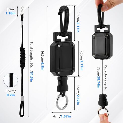 CB Mic Holder, Retractable 360° Rotatable Microphone Hanger Keeper, Mic Tether Stainless Steel Cord with Adjustable Mount Kit, CB Radio Accessory for Truck Driver in Kuwait