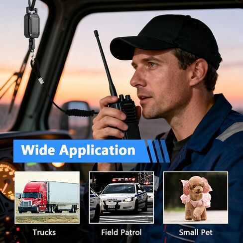 CB Mic Holder, Retractable 360° Rotatable Microphone Hanger Keeper, Mic Tether Stainless Steel Cord with Adjustable Mount Kit, CB Radio Accessory for Truck Driver in Kuwait