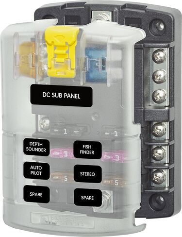 BLUE SEA 5025 RV Trailer Camper Fuse Block System 6 Circuits in Saudi Arabia