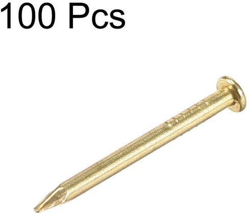 مسامير الأجهزة، مسمار خرساني، 1.8 × 23 مم، تستخدم لتزيين صورة صندوق خشبي إكسسوارات منزلية ذهبية 100 قطعة in Kuwait