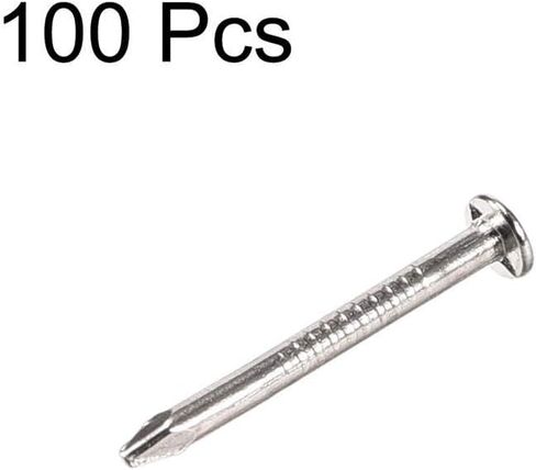 أظافر الأجهزة، أظافر خرسانية، أظافر صغيرة 1.5 × 19 مم، تستخدم لتزيين صورة صندوق خشبي إكسسوارات منزلية فضية اللون 100 قطعة in Kuwait