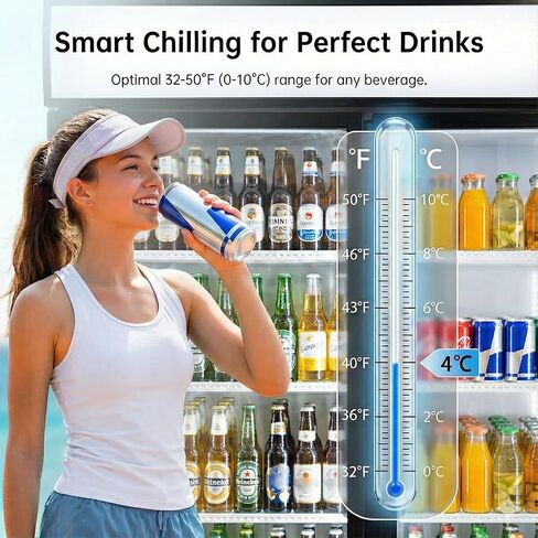Commercial Refrigerator Glass 2-Door Merchandiser Display Fridge Beverage Drink Cooler ETL,NSF certified, Bottom-Mounted, 48 inches width, capacity 40 cuft 110V, 8 Shelves, Restaurant Kitchen LGD-1000 in Kuwait