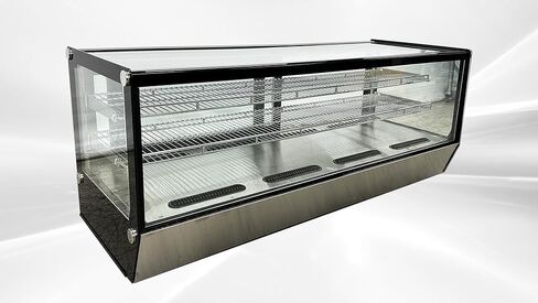 Commercial Display Refrigerator, ETL Fridge Cooler Countertop Case, 60" W 9.4 cu.ft. Black in Kuwait