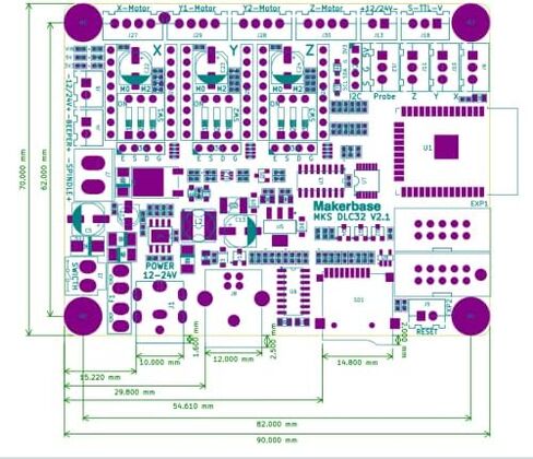 32 bit ESP32 GRBL expansion board MKS DLC32 control card TS24 CNC offline touch screen CNC3018 PRO upgrade controller For mini Laser Engraving carving machine in Kuwait