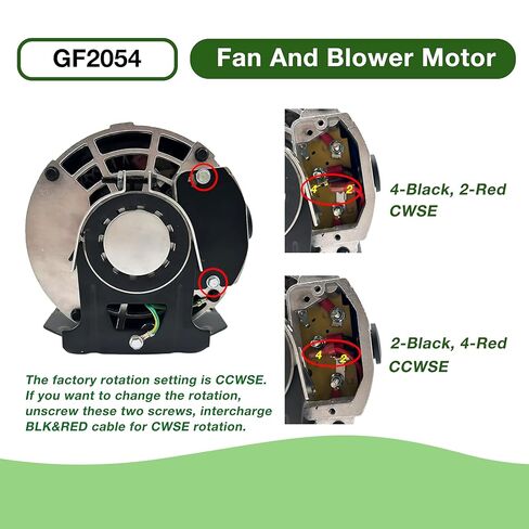 GF2054 Blower Motor 1/2 hp 115 Volts 7.2A 1725 RPM 60Hz 48 Frame Belt Drive Replacement for AO Smith BF2054 Packard 45012 GE 4708 Emerson 8200 in Kuwait