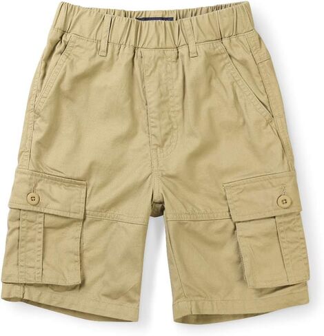 OCHENTA Boy's Lightweight Pull on Cargo Shorts with Pockets Casual Slacks in Kuwait